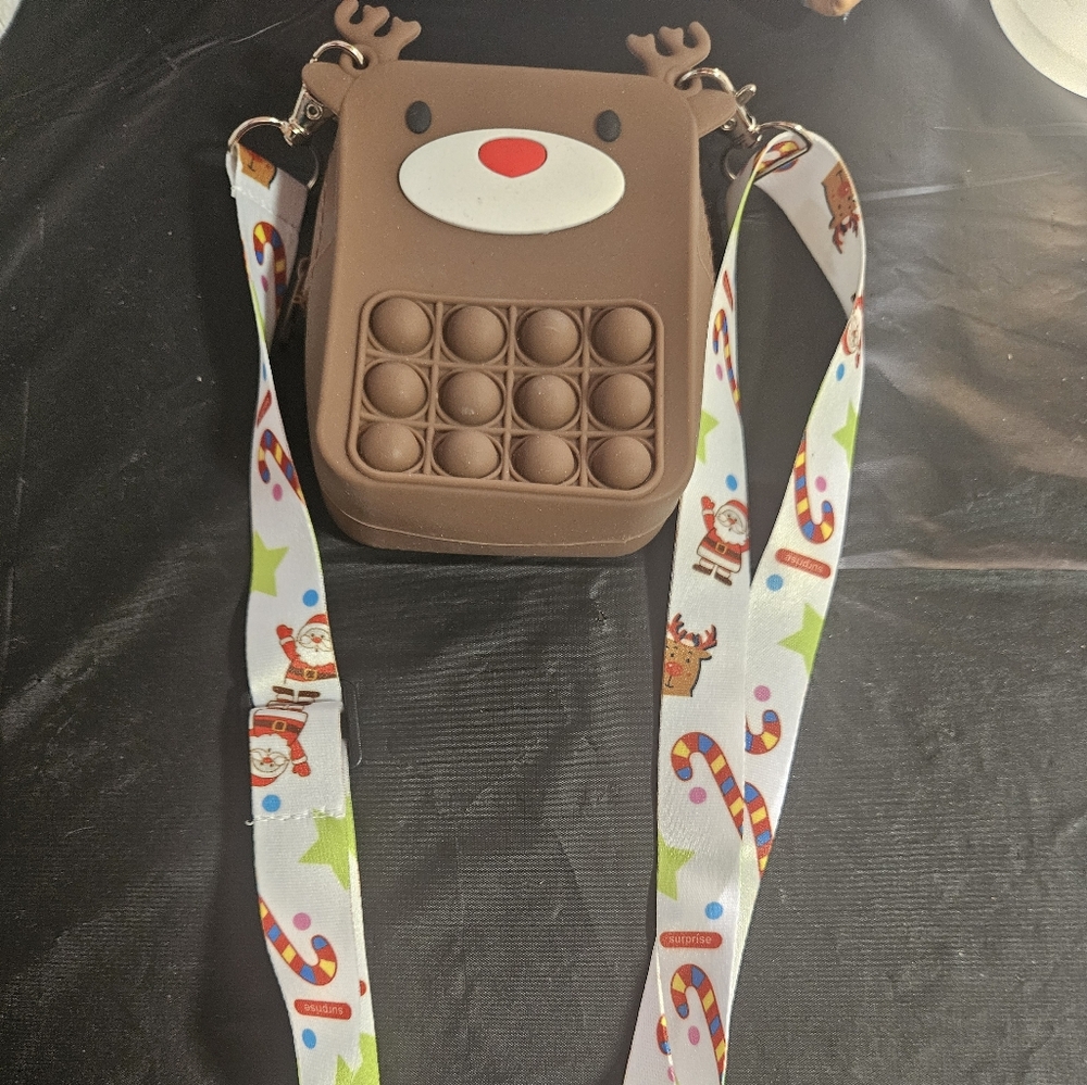 Kids Reindeer Holiday mini popper purse!